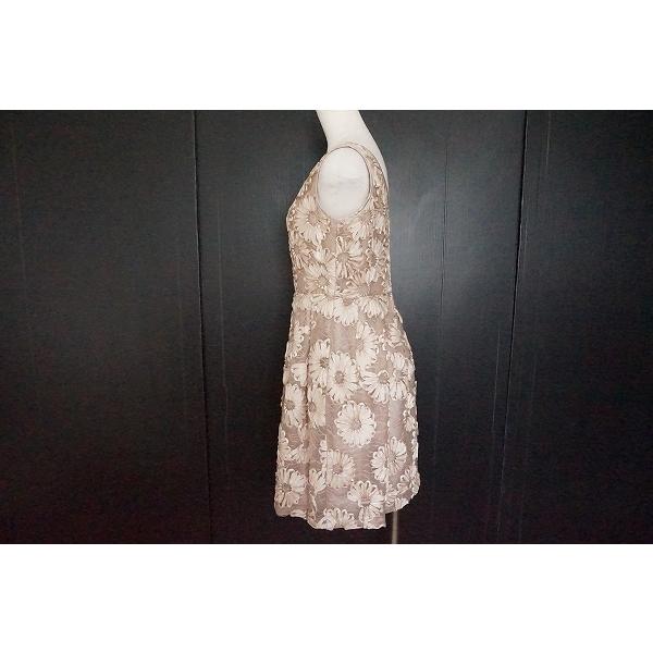 snc グレースクラス GraceClass ワンピース 36 ベージュ 半袖 花