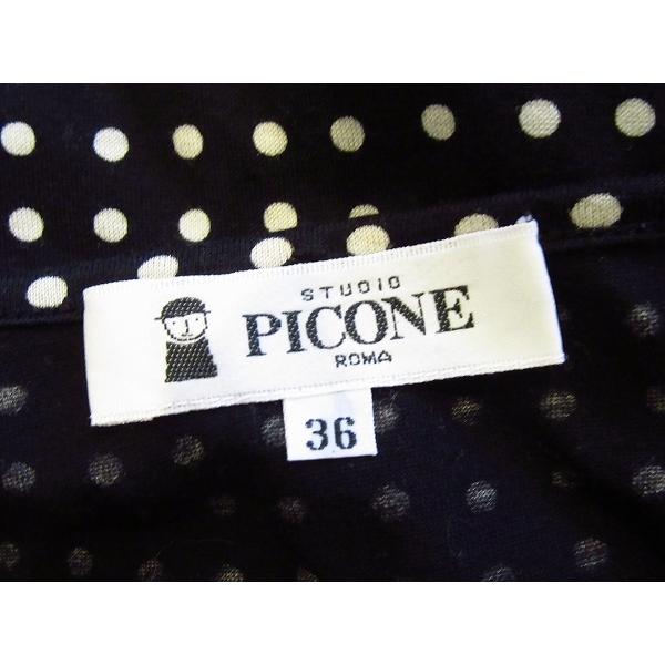 STUDIO PICONE #snc SALE ピッコーネ カットソー 36 黒 白 水玉 半袖 