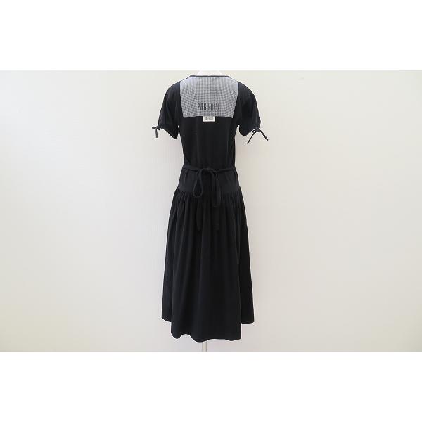 spc ピンクハウス PINKHOUSE ワンピース ロング 半袖 黒 