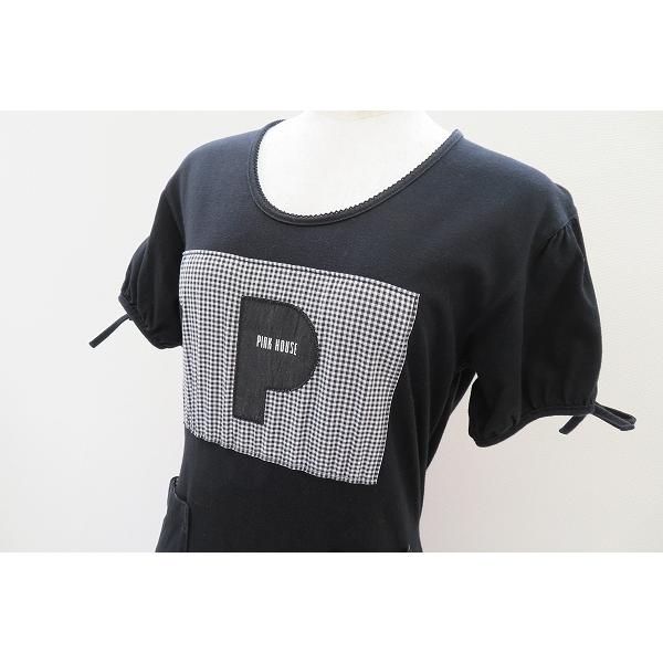 PINK HOUSE #spc ピンクハウス PINKHOUSE ワンピース ロング 半袖 黒 
