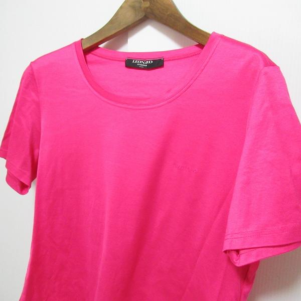 LEONARD #spc レオナール カットソー M ピンク クロップド丈 LEONARD #spc レオナール カットソー M ピンク クロップド丈