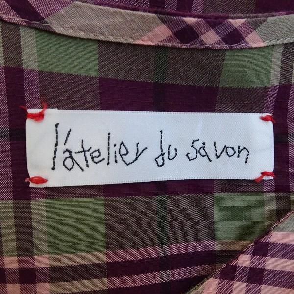 アトリエドゥサボン チェック シャツワンピース アトリエドゥサボン チェック シャツワンピース l'atelier du