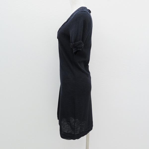 CHANEL #spc シャネル ワンピース 36 紺 黒 ココマーク ボーダー 半袖  