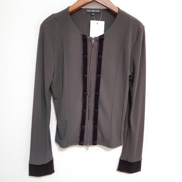 anc フォクシーニューヨーク FOXEY NEW YORK カーディガン 42 茶 
