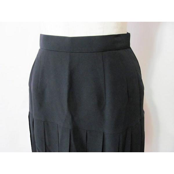 anc フォクシーブティック FOXEY BOUTIQUE スカート 38 黒 シルク  