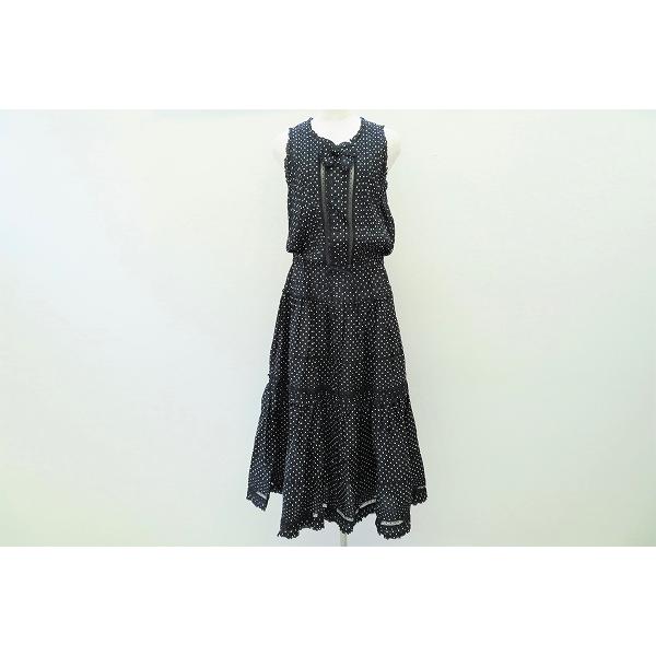 買付注文 Spc ピンクハウス Pinkhouse ワンピース 黒 白 ドット フリル リボン レース ノースリーブ ロング レディース 最安通販 Www Superavila Com