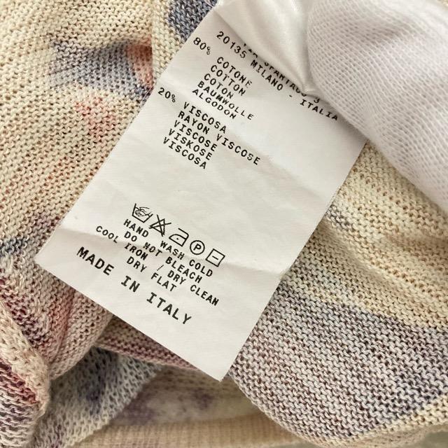 snc エトロ ETRO カットソー ニット 46 ベージュ系 マルチ 半袖 花柄 