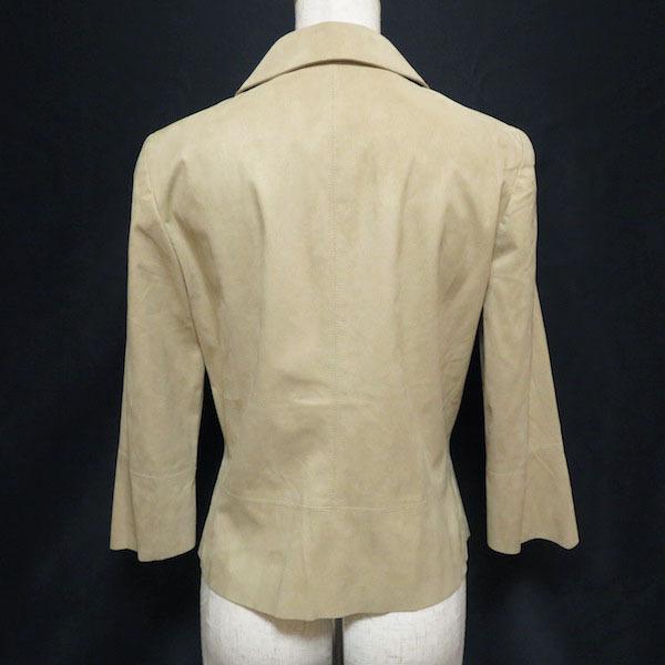 apc フォクシー FOXEY ジャケット 38 ベージュ ジップアップ スエード 