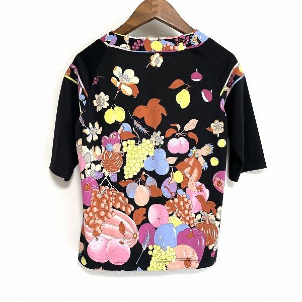 snc レオナールスポーツ LEONARD SPORT カットソー 38 黒 ピンク 黄色