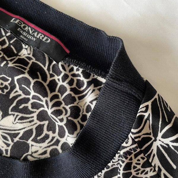 大きいサイズ レオナール シルク混 チュニックカットソー ペイズリー柄 LL 大きいサイズ レオナール シルク混 チュニックカットソー