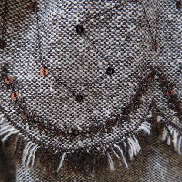 未使用】ミスアシダお花モチーフシルク混半袖セーター新品タグ付き