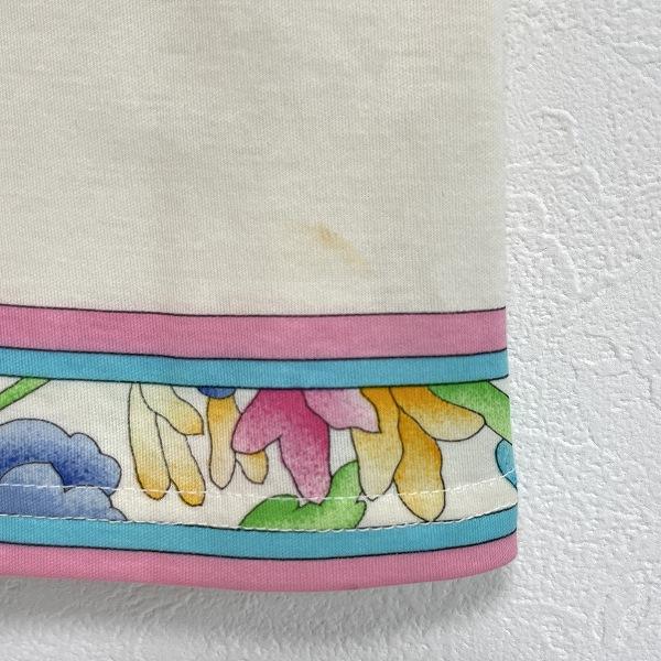 LEONARD #sxc レオナール カットソー L 白 ピンク 水色 花柄