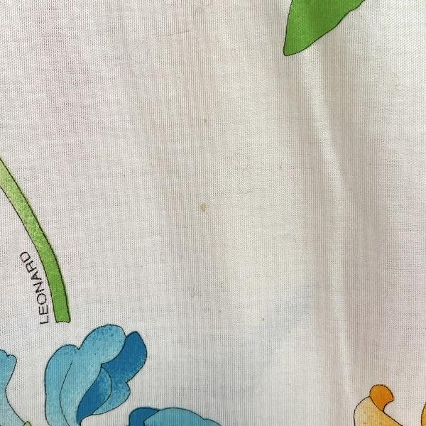 LEONARD #sxc レオナール カットソー L 白 ピンク 水色 花柄