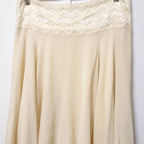 SCAPA #anc スキャパ スカート 42 アイボリー シルク レース