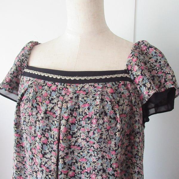 M'S GRACY（エムズグレイシー） #snc ワンピース 40 黒 花柄 シフォン