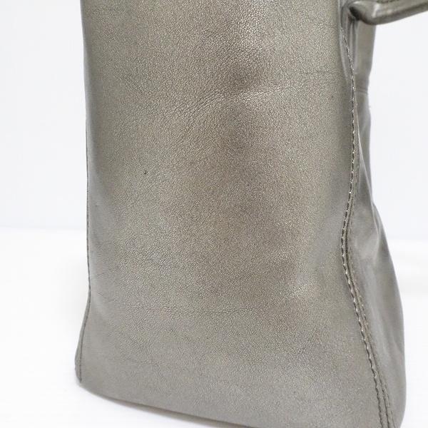 HIROFU #anb ヒロフ トートバッグ シルバー レザー 光沢 ショルダー  