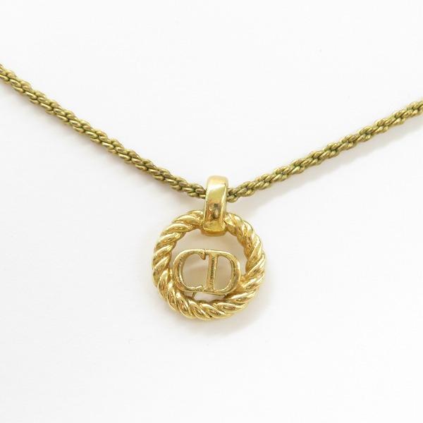 #anza クリスチャンディオール ChristianDior ネックレス ゴールド くすみ CD ロゴ ツイスト Germany刻印 レディース [724422] | Christian Dior | 01