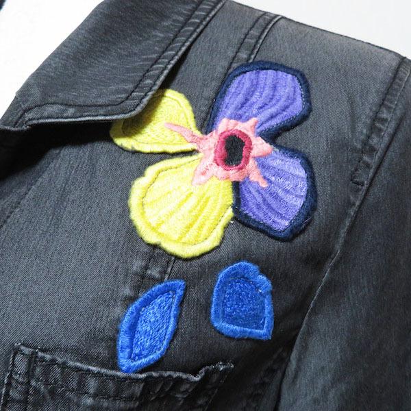 ソニアリキエル Gジャン デニムジャケット 刺繍 ソニアリキエル Gジャン デニムジャケット 刺繍