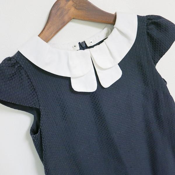 Anc トッカ Tocca ワンピース 140 紺 白 フォーマル 発表会 結婚式 ラメ 花柄 半袖 襟付き バックジップ キッズ アクイールヤフーショップ 通販 Yahoo ショッピング