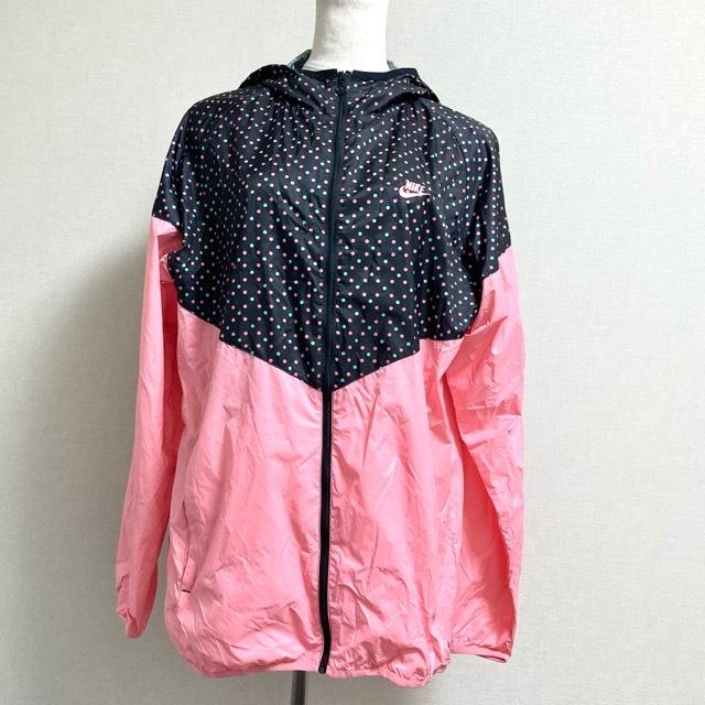 Anc ナイキ Nike ジャケット ウィンドブレーカー M ピンク 黒 水玉 ドット フード付き レディース アクイールヤフーショップ 通販 Yahoo ショッピング