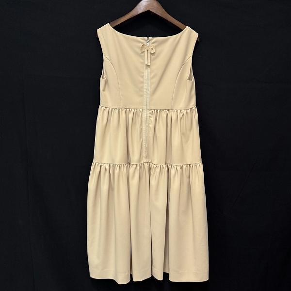 FOXEY NEW YORK ノースリーブワンピース ベージュ40 FOXEY NEW YORK 「FOXEY YORK」 ノースリーブワンピース 40 ベージュ