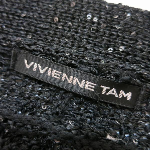 VIVIENNE TAM（ヴィヴィアンタム） #anc カーディガン 0 黒 ラメ