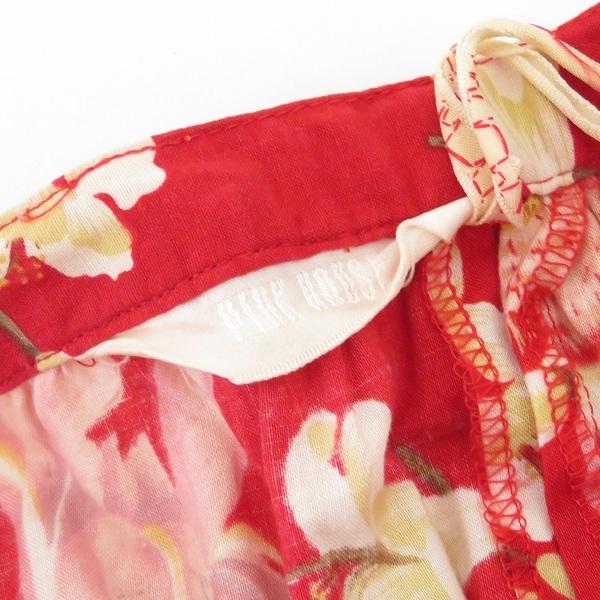 apc ピンクハウス PINKHOUSE スカート 赤 花柄 ロング フレア 美品  