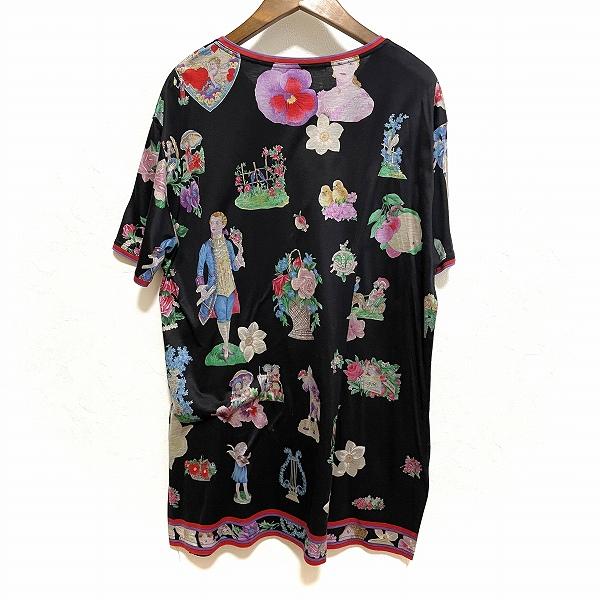 LEONARD（レオナール） #spc チュニック L 黒 花柄 半袖 レディース 