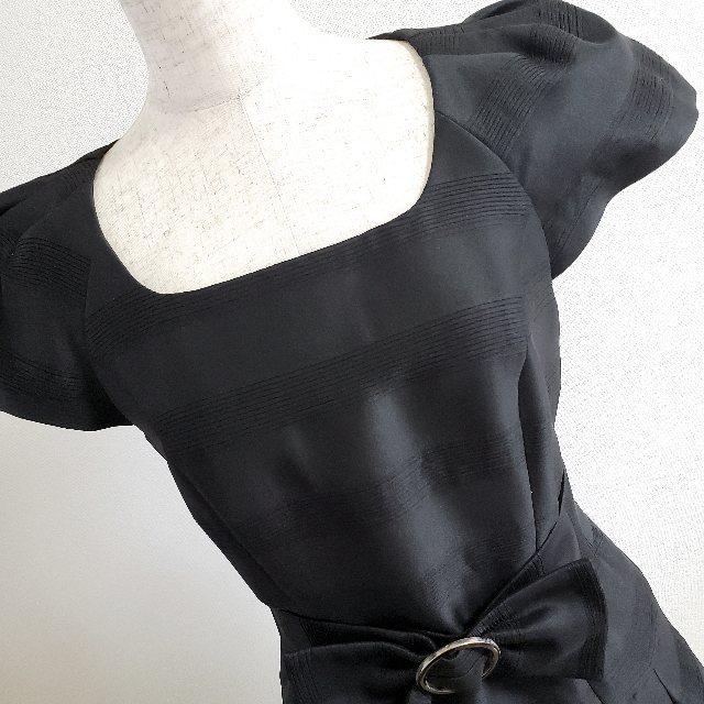 snc ミスアシダ missashida ワンピース 7 黒 ベルト付き 半袖  