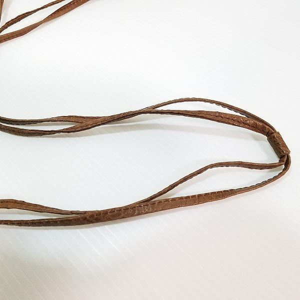 anb HALLMARK of QUALITY ショルダーバッグ 茶系 オーストリッチ 