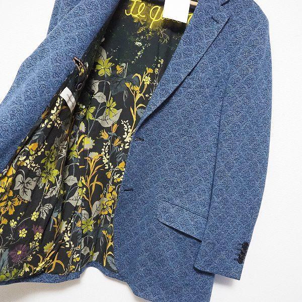 格安即決 青系 54 ジャケット Etro エトロ Wnc S2b メンズ 裏地花柄 総柄 テーラード ブレザー Www Oroagri Eu