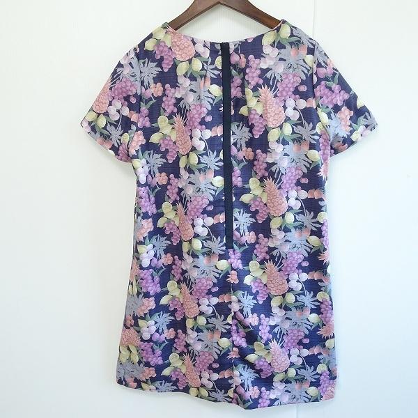 Rose Tiara #snc ローズティアラ ワンピース 42 紫系 紺 半袖 Rose Tiara #snc ローズティアラ ワンピース 42 紫系 紺 半袖