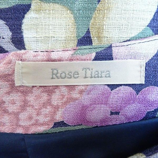 Rose Tiara #snc ローズティアラ ワンピース 42 紫系 紺 半袖 Rose Tiara #snc ローズティアラ ワンピース 42 紫系 紺 半袖