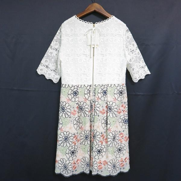 snc ローズティアラ Rose Tiara ワンピース 42 白 ベージュ レース