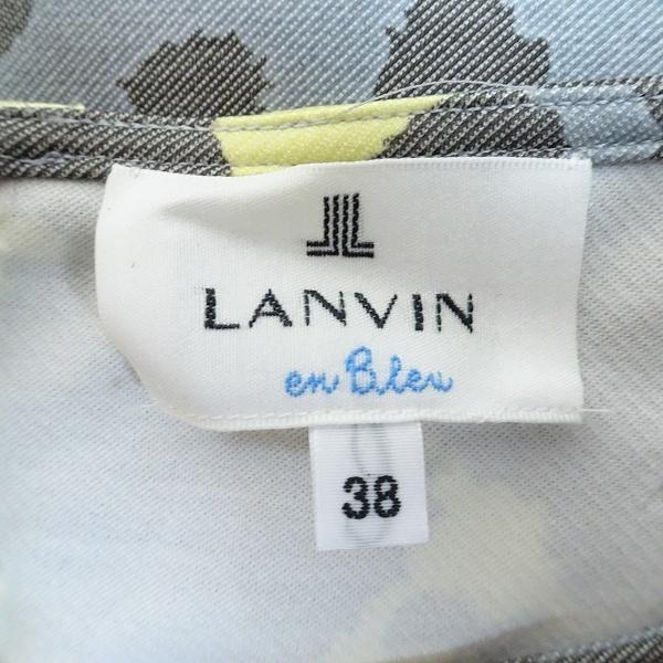 LANVIN en Bleu #snc ランバンオンブルー ワンピース 38 グレー系 黄  