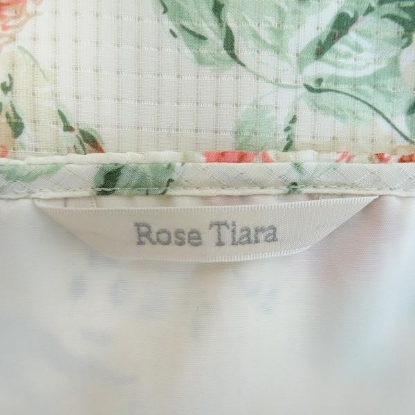 ローズティアラ42美品 花柄フリル袖ひざ丈ワンピース Rose Tiara ワンピース ローズプリントワンピース : ZOZOTOWN