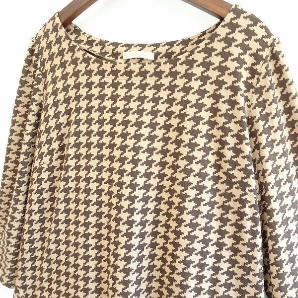 anc ローズティアラ Rose Tiara ワンピース 42 茶系 七分袖 千鳥  