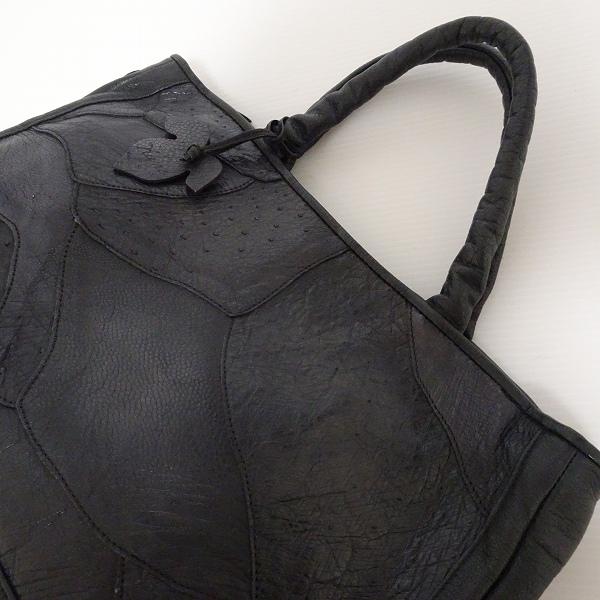 anb イビザ IBIZA ハンドバッグ 黒 オーストリッチ レザー anb イビザ IBIZA ハンドバッグ 黒 オーストリッチ レザー