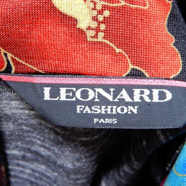 LEONARD（レオナール） #anc ワンピース ロング M 黒 ピンク 花柄