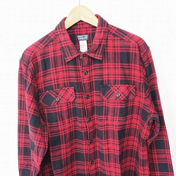 anc パタゴニア patagonia 長袖シャツ L 赤 黒 ネルシャツ チェック