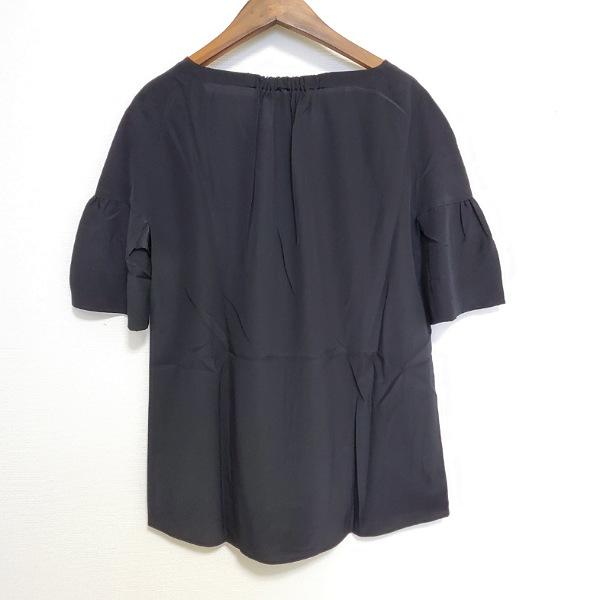 snc マックスマーラ Maxmara STUDIO カットソー 42 黒 半袖 シルク 