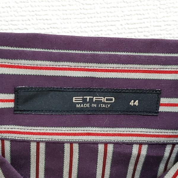 ETRO #anc エトロ シャツ・ブラウス 44 紫 ストライプ 大きい ETRO #anc エトロ シャツ・ブラウス 44 紫 ストライプ 大きい