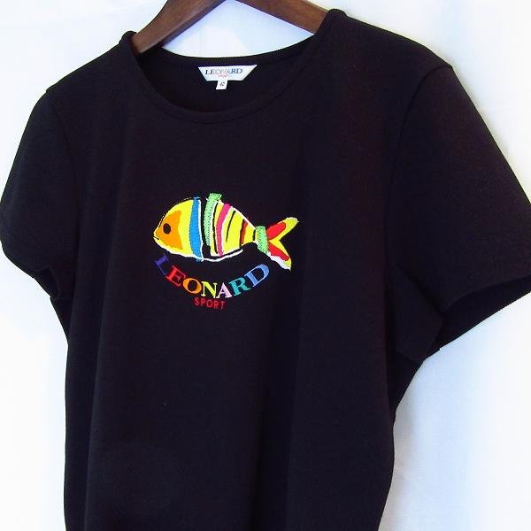 LEONARD #spc レオナールスポーツ SPORT Tシャツ 40 黒 半袖 LEONARD #spc レオナールスポーツ SPORT Tシャツ 40 黒 半袖
