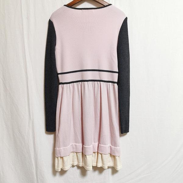 wnc ルネ Rene ワンピース カーディガン ニット 36 ピンク グレー