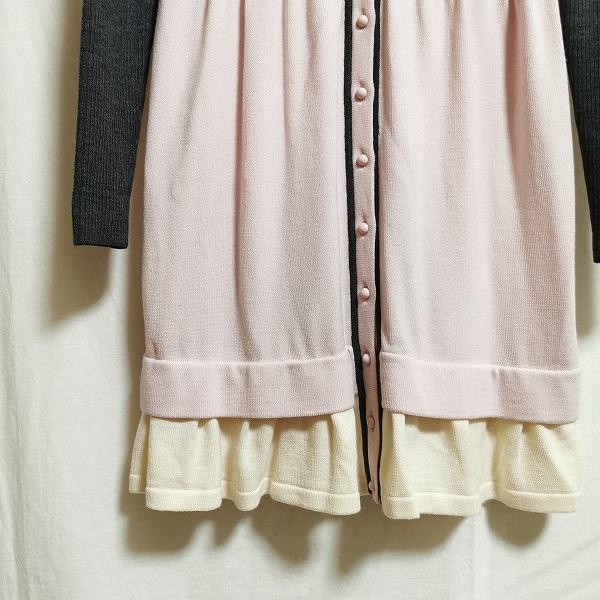 wnc ルネ Rene ワンピース カーディガン ニット 36 ピンク グレー