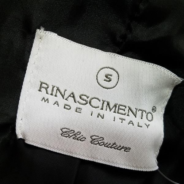 RINASCIMENTO #wnc リナシメント Rinascimento コート S 黒 花モチーフ
