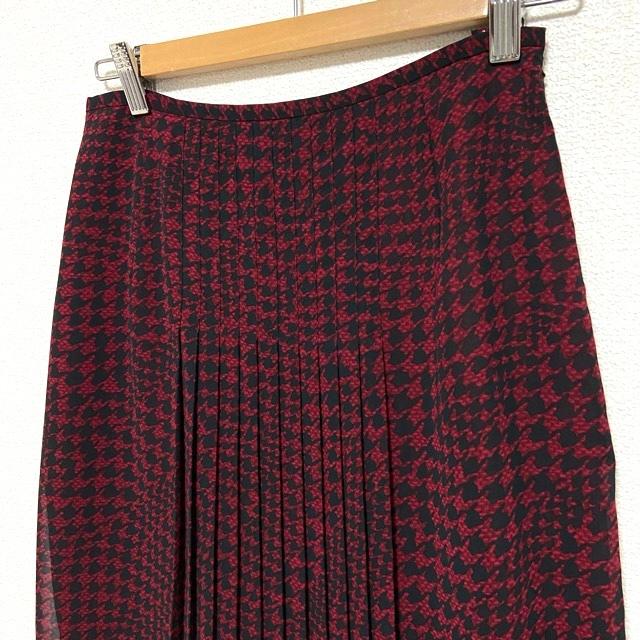 HANAE MORI（ハナエモリ） #anc スカート 38 赤 黒 千鳥格子