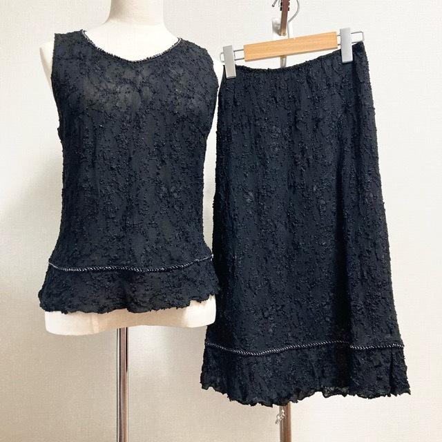 snc ユキトリイ YUKITORII セットアップ 11 黒 ノースリーブ 