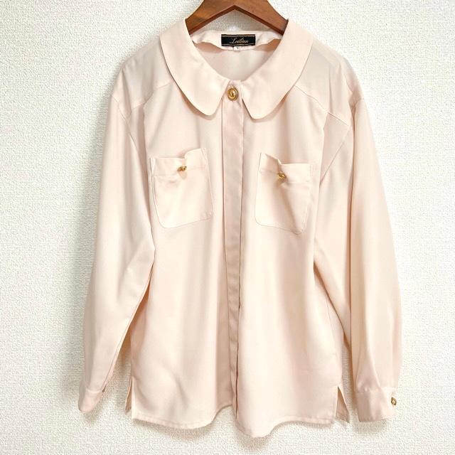 Leilian（レリアン） #anc シャツ ブラウス 7 ピンク 金ボタン 