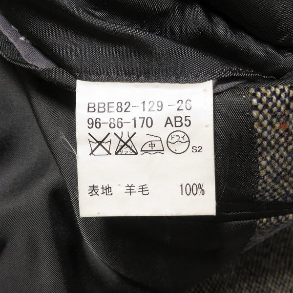 wxc バーバリー BURBERRY シングルジャケット グレー系 S2B ツイード